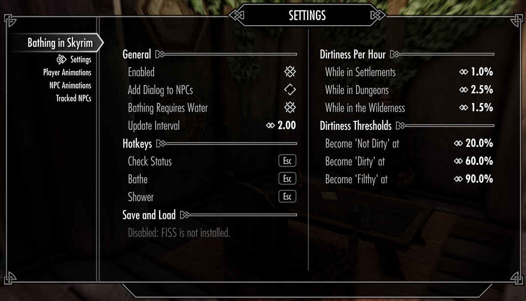 Ssebp Mcm Menu Settings